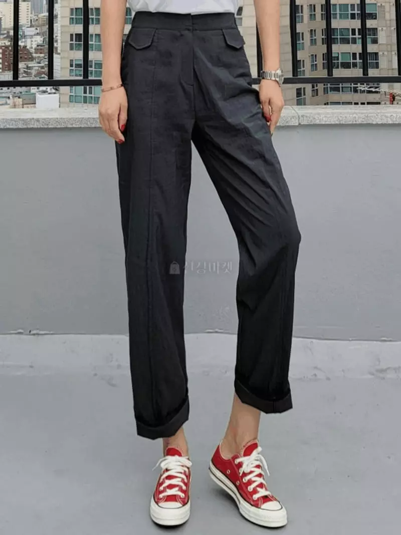 Gratia - Korean Women Fashion - #romanticstyle - Uni Rinkle Pants - 9