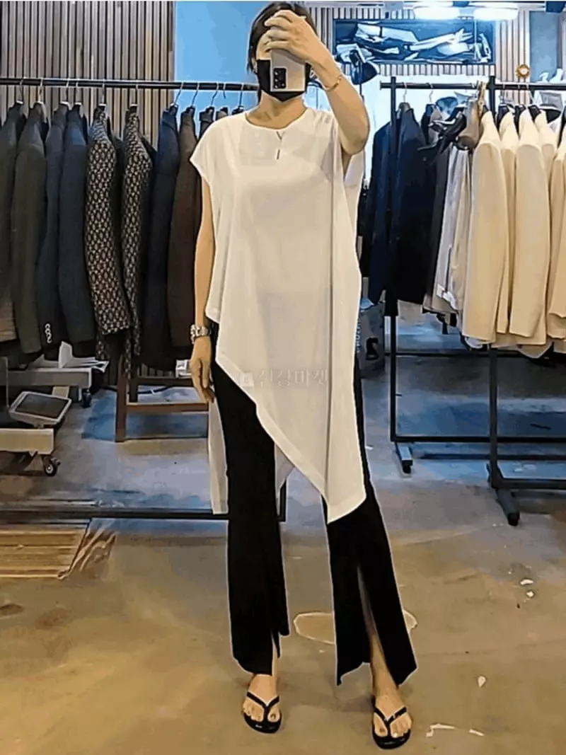 Gratia - Korean Women Fashion - #shopsmall - Unbal Long Blouse - 6