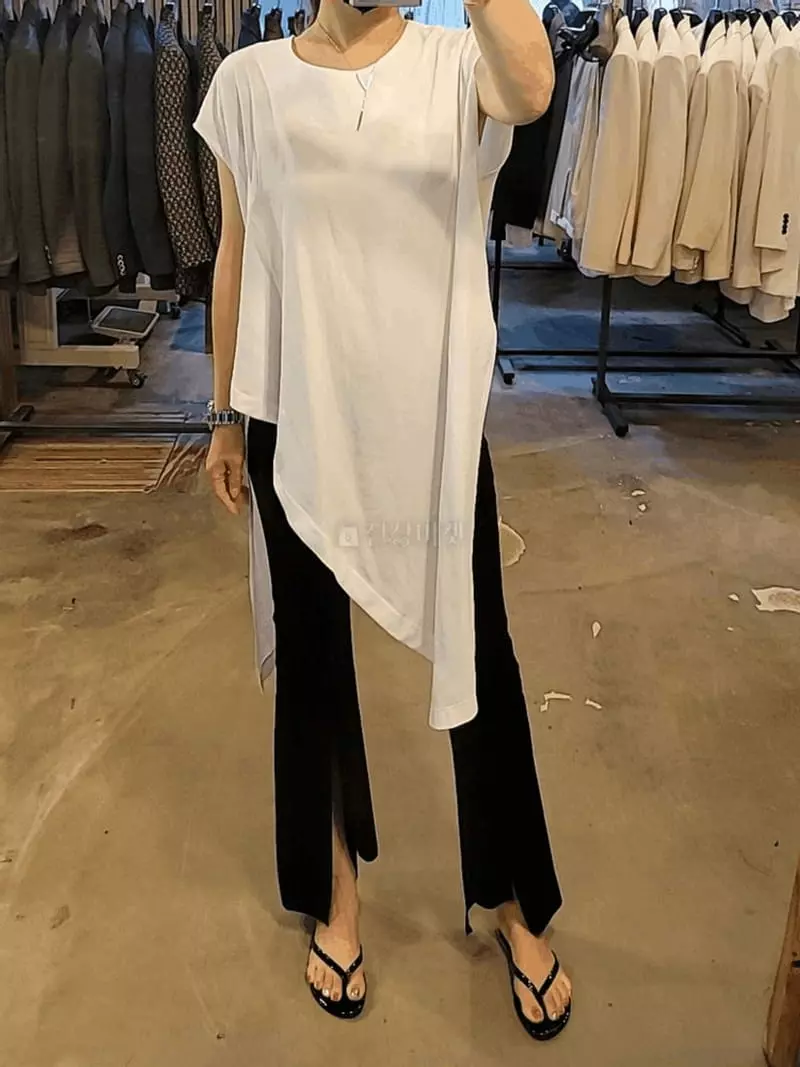 Gratia - Korean Women Fashion - #thatsdarling - Unbal Long Blouse - 7