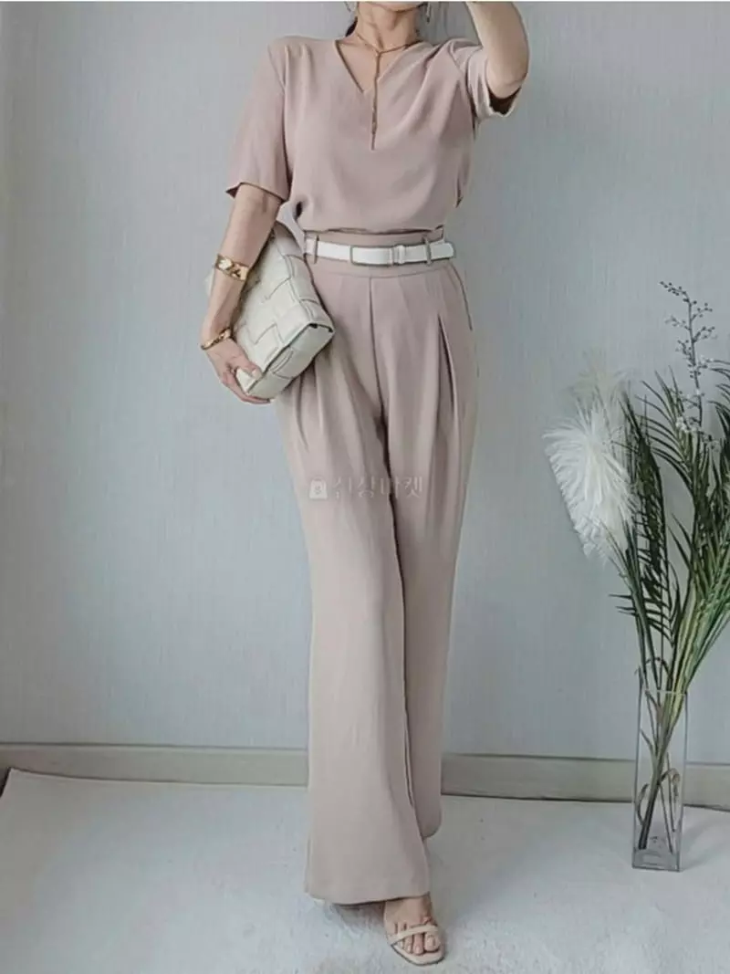 Gratia - Korean Women Fashion - #shopsmall - Ribbon Pants Set - 4