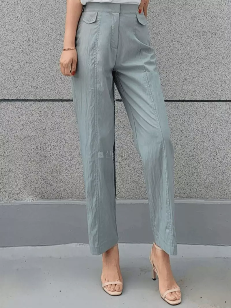 Gratia - Korean Women Fashion - #vintageinspired - Uni Rinkle Pants - 5