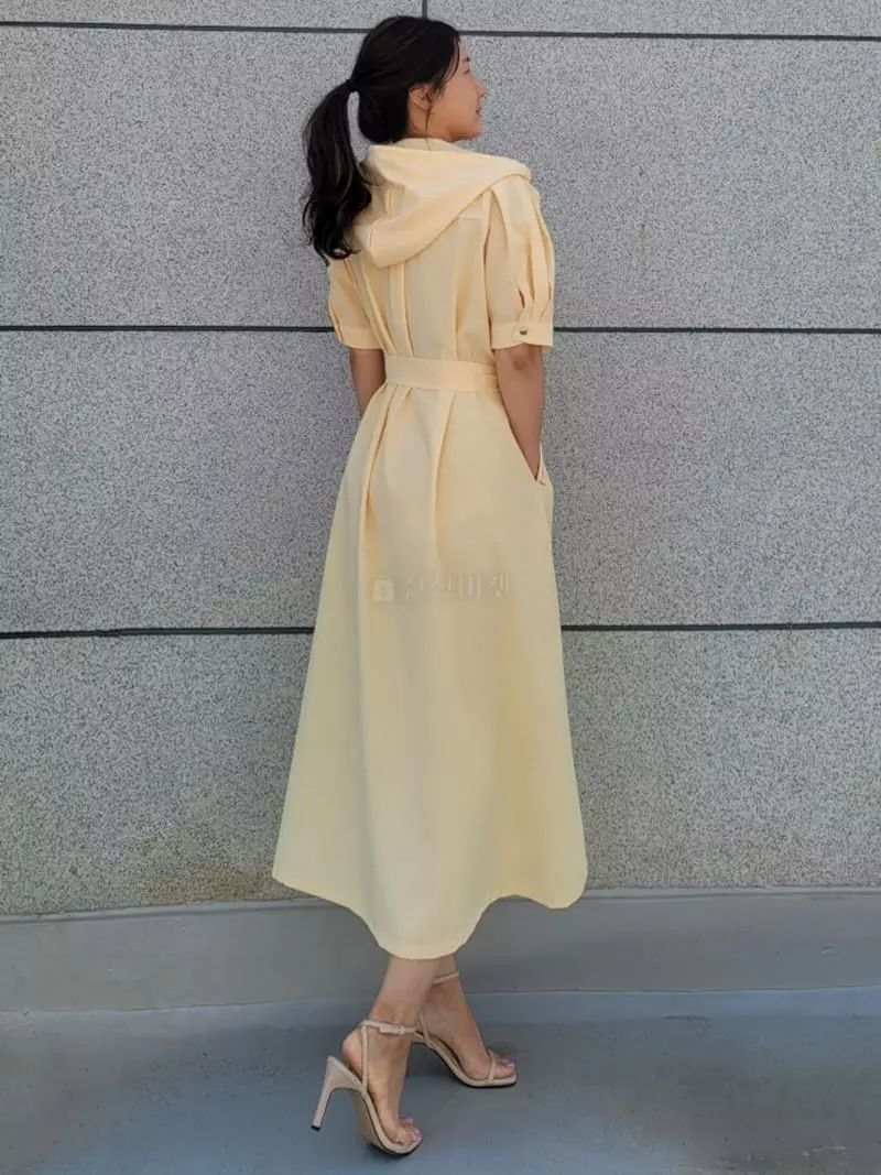 Gratia - Korean Women Fashion - #womensfashion - Rain Hoody Long One-piece - 8