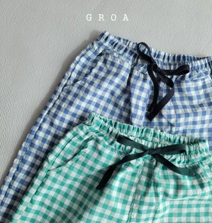 Groa - Korean Children Fashion - #childofig - Summer Check Pants - 6