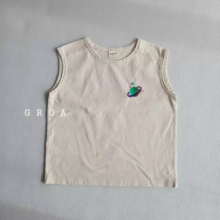 Groa - Korean Children Fashion - #childofig - Planet Sleeveless Tee - 2