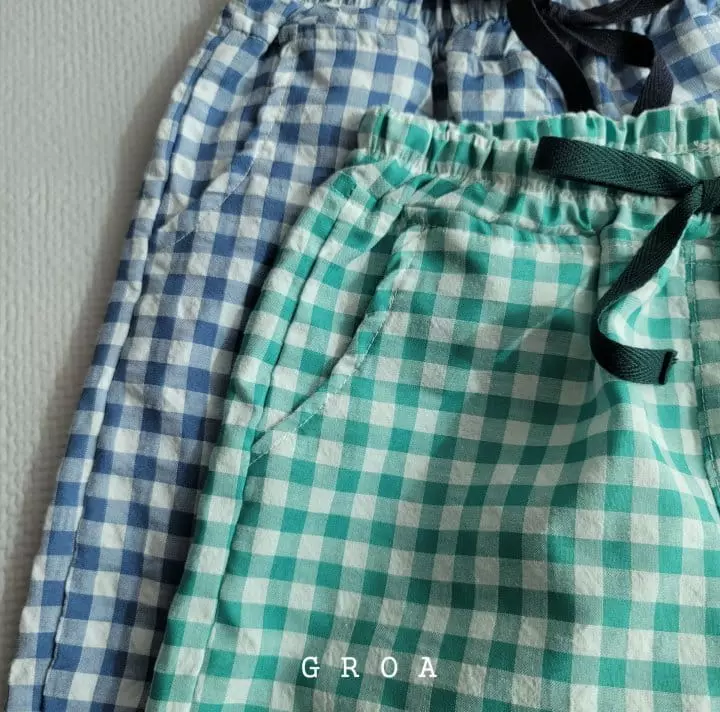 Groa - Korean Children Fashion - #childrensboutique - Summer Check Pants - 7
