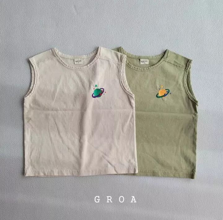 Groa - Korean Children Fashion - #discoveringself - Planet Sleeveless Tee - 5