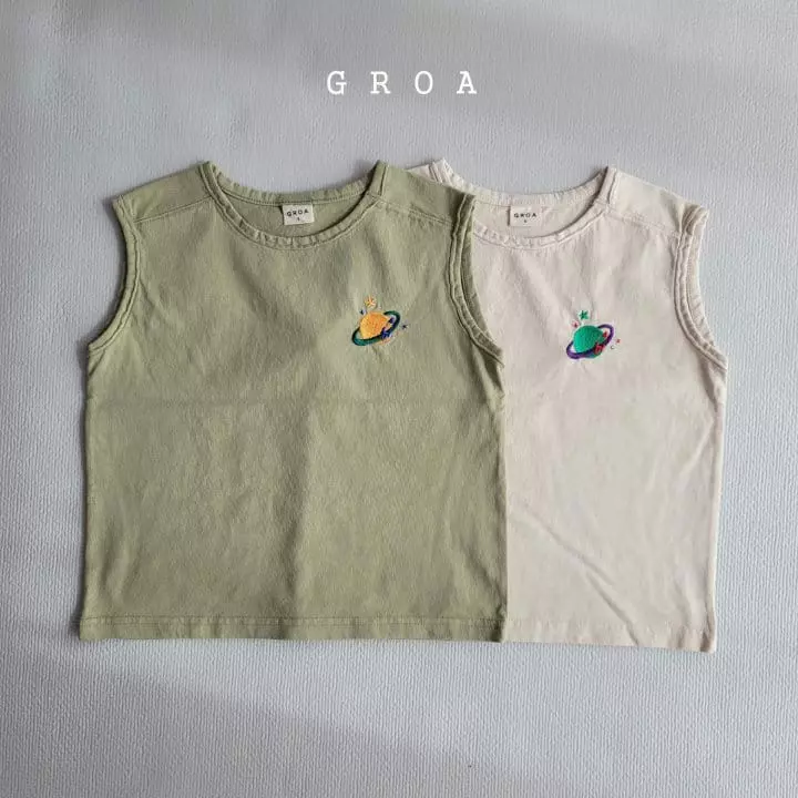 Groa - Korean Children Fashion - #kidsshorts - Planet Sleeveless Tee - 7