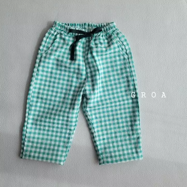 Groa - Korean Children Fashion - #minifashionista - Summer Check Pants