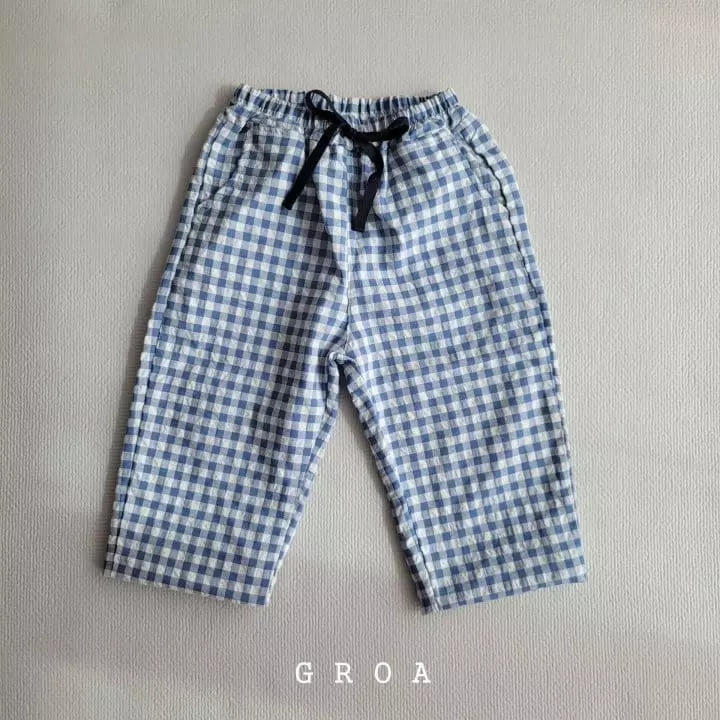 Groa - Korean Children Fashion - #prettylittlegirls - Summer Check Pants - 2
