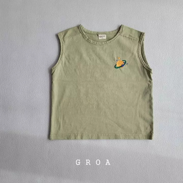 Groa - Korean Children Fashion - #stylishchildhood - Planet Sleeveless Tee