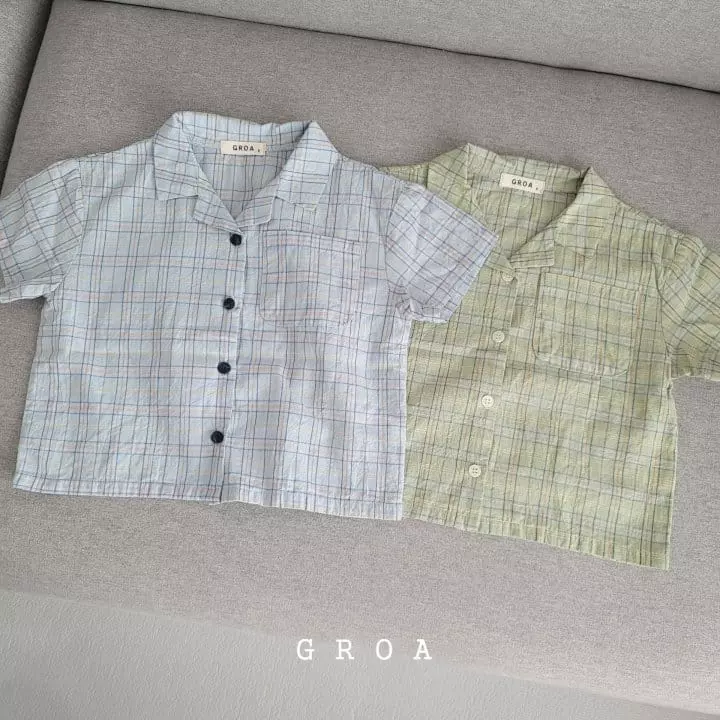 Groa - Korean Children Fashion - #toddlerclothing - Summer Check Shirt