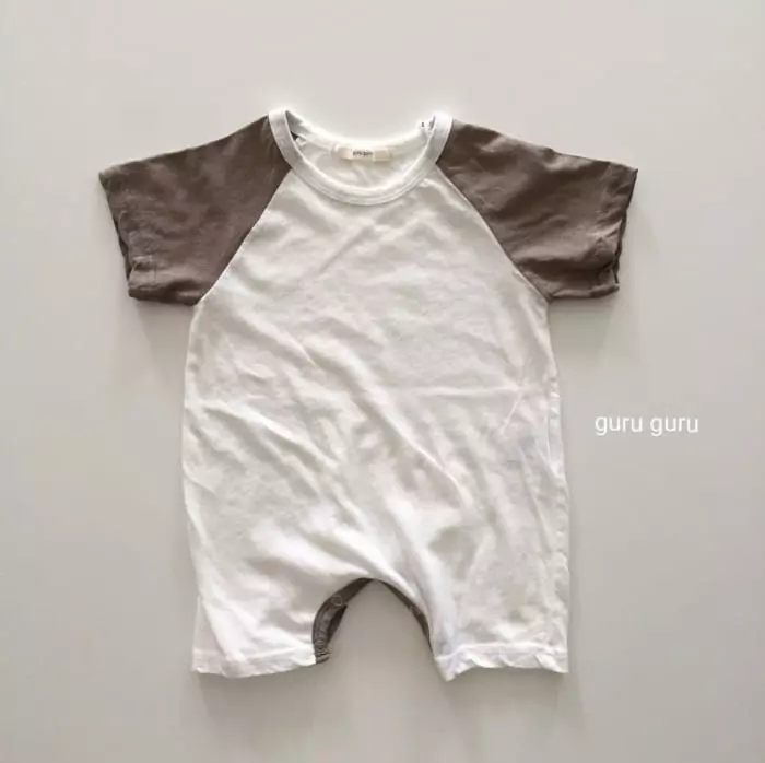 Guru Guru - Korean Baby Fashion - #babyclothing - Summer Raglan Bodysuit - 2