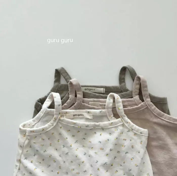 Guru Guru - Korean Baby Fashion - #babyfashion - String Sleeveless Bodysuit