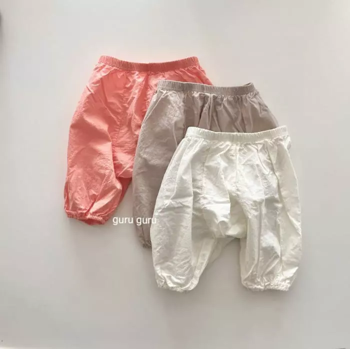 Guru Guru - Korean Baby Fashion - #babylifestyle - Cotton Slit Baggy Pants