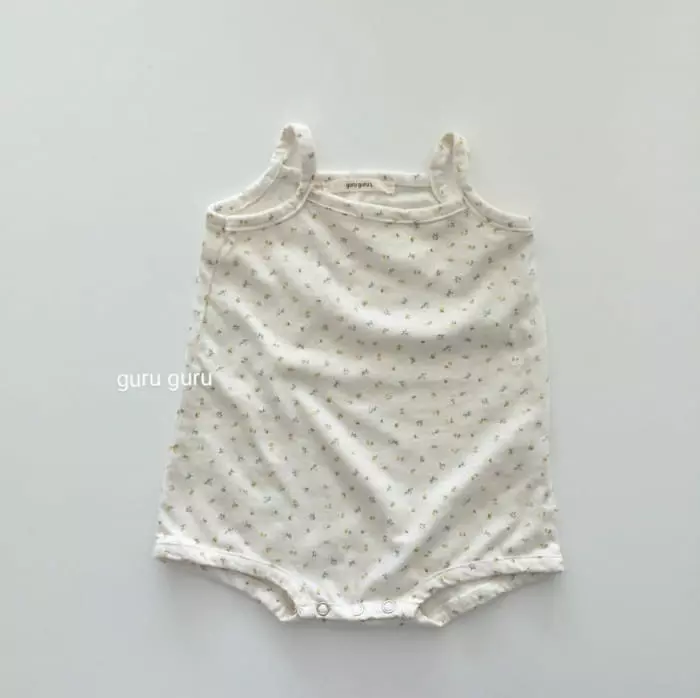 Guru Guru - Korean Baby Fashion - #babyoutfit - String Sleeveless Bodysuit - 7