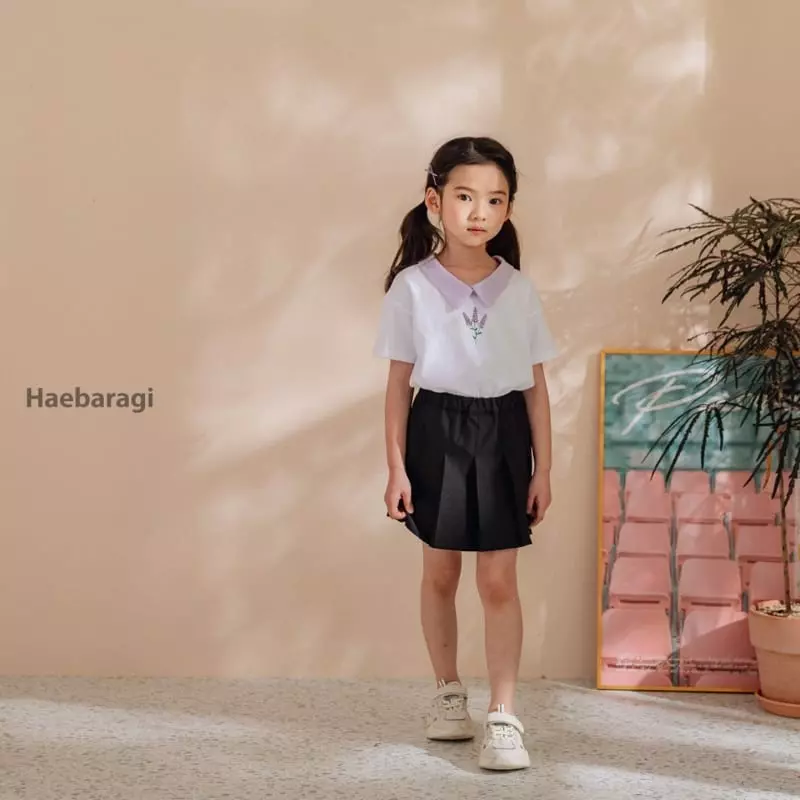 Haebaragi - Korean Children Fashion - #Kfashion4kids - Lavendar Collar Tee - 11