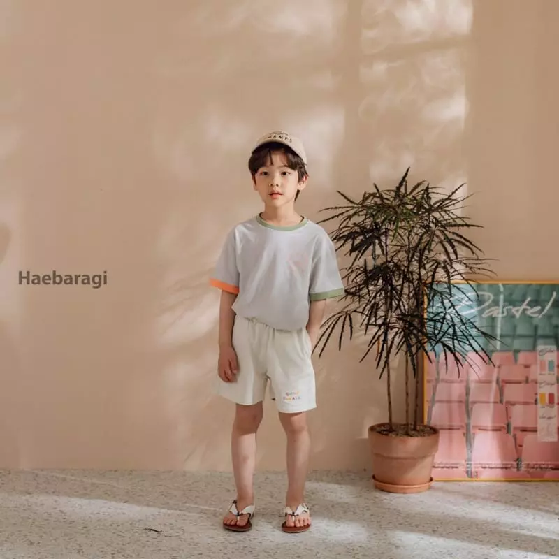 Haebaragi - Korean Children Fashion - #kidzfashiontrend - Smile Embroidery Shorts - 4