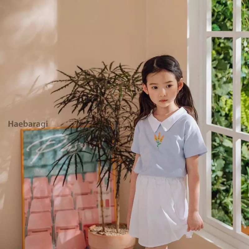 Haebaragi - Korean Children Fashion - #childofig - Lavendar Collar Tee - 3