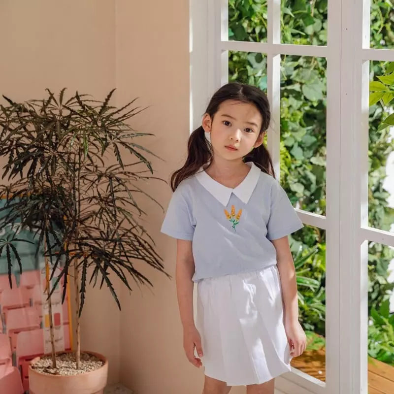 Haebaragi - Korean Children Fashion - #childofig - Lavendar Collar Tee - 4