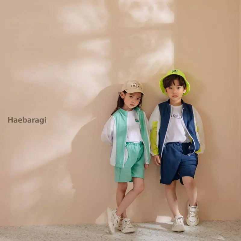 Haebaragi - Korean Children Fashion - #designkidswear - Windbreaker Top Bottom Set - 2