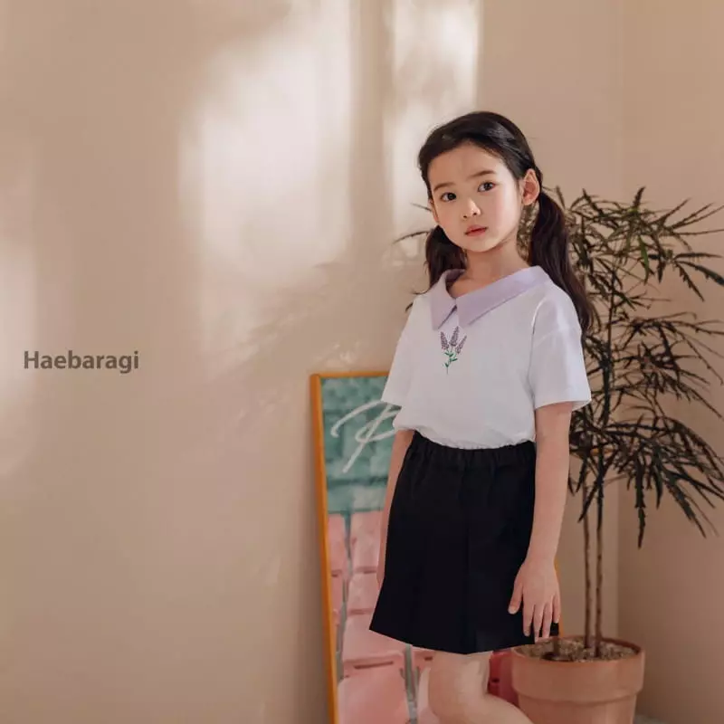 Haebaragi - Korean Children Fashion - #discoveringself - Lavendar Collar Tee - 6