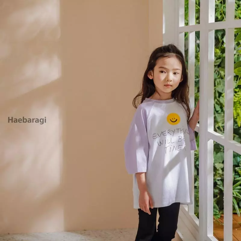 Haebaragi - Korean Children Fashion - #fashionkids - Smile Raglan Tee - 2