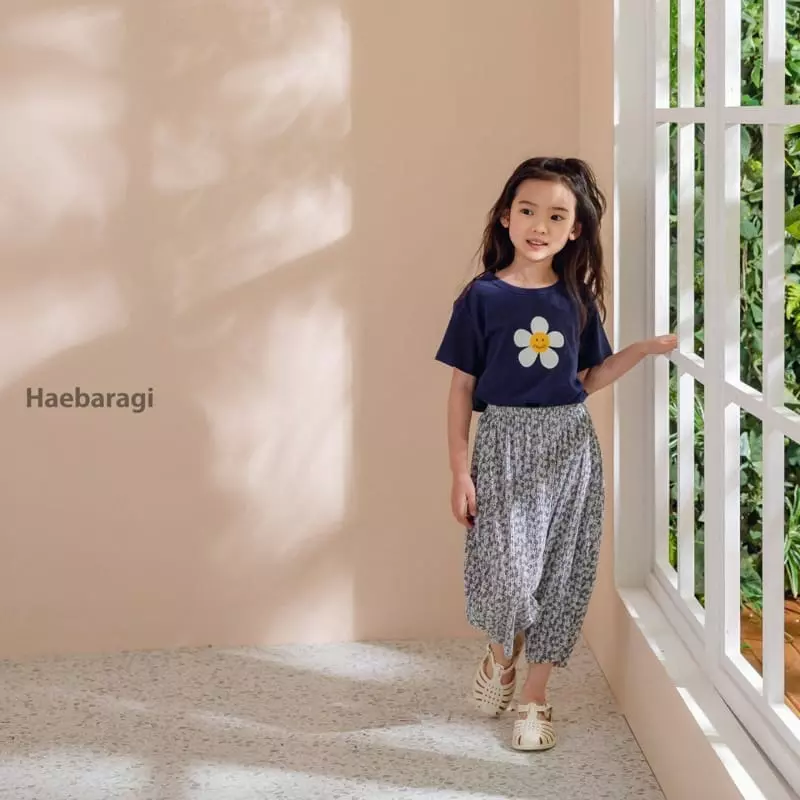 Haebaragi - Korean Children Fashion - #kidsshorts - Flower Tee - 2