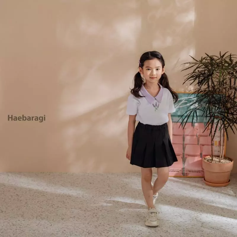 Haebaragi - Korean Children Fashion - #kidzfashiontrend - Lavendar Collar Tee - 10