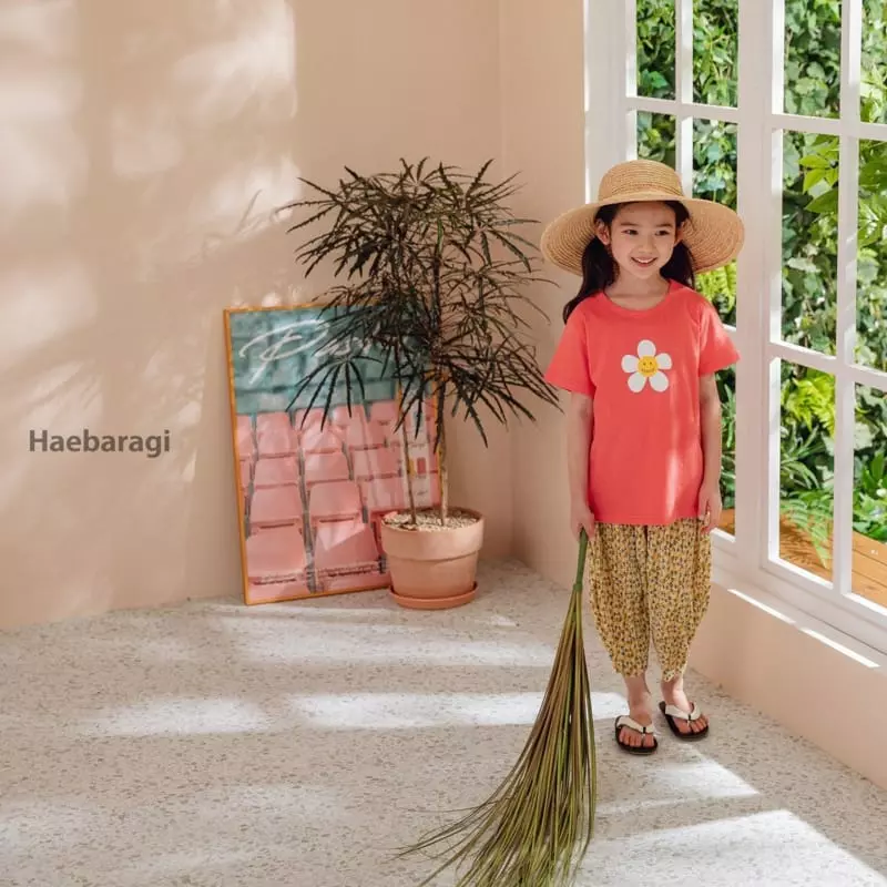 Haebaragi - Korean Children Fashion - #kidsstore - Flower Tee - 4