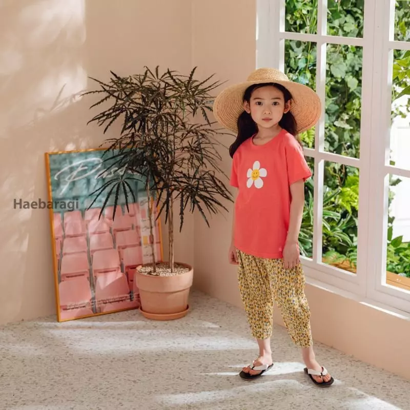Haebaragi - Korean Children Fashion - #littlefashionista - Flower Tee - 6
