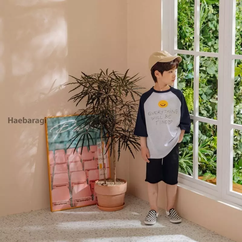 Haebaragi - Korean Children Fashion - #magicofchildhood - Smile Raglan Tee - 8