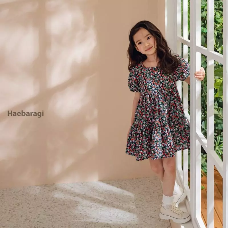 Haebaragi - Korean Children Fashion - #toddlerclothing - Flower Cancan One-piece - 12