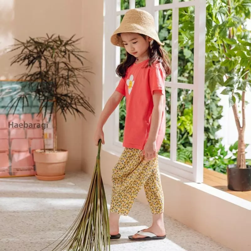 Haebaragi - Korean Children Fashion - #toddlerclothing - Flower Tee - 11