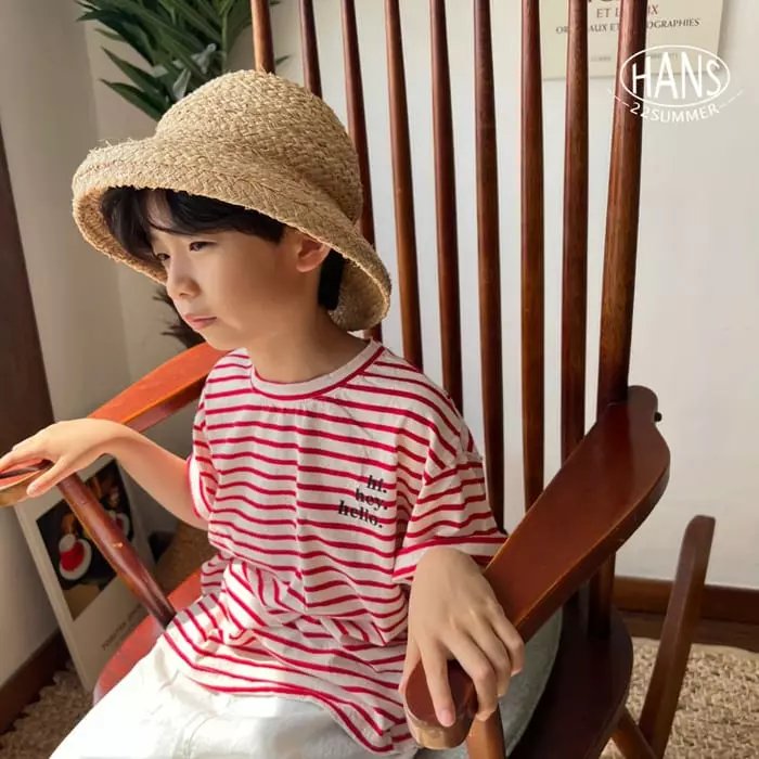Han's - Korean Children Fashion - #Kfashion4kids - H Stripes Tee - 2