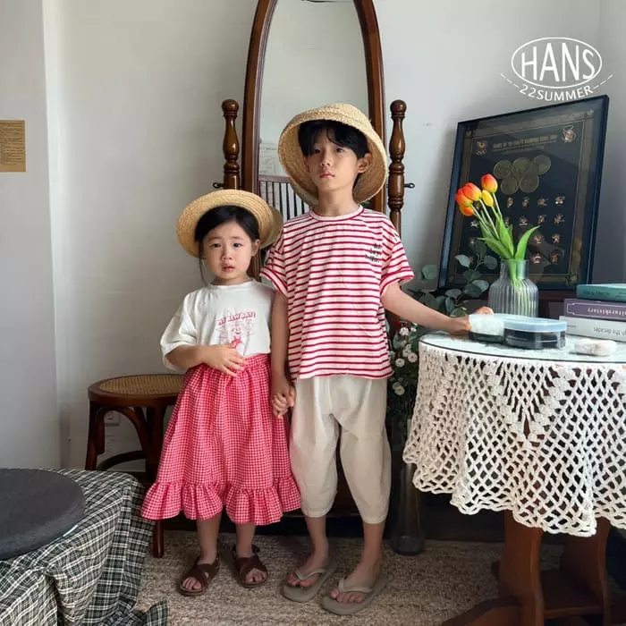 Han's - Korean Children Fashion - #littlefashionista - H Stripes Tee - 3