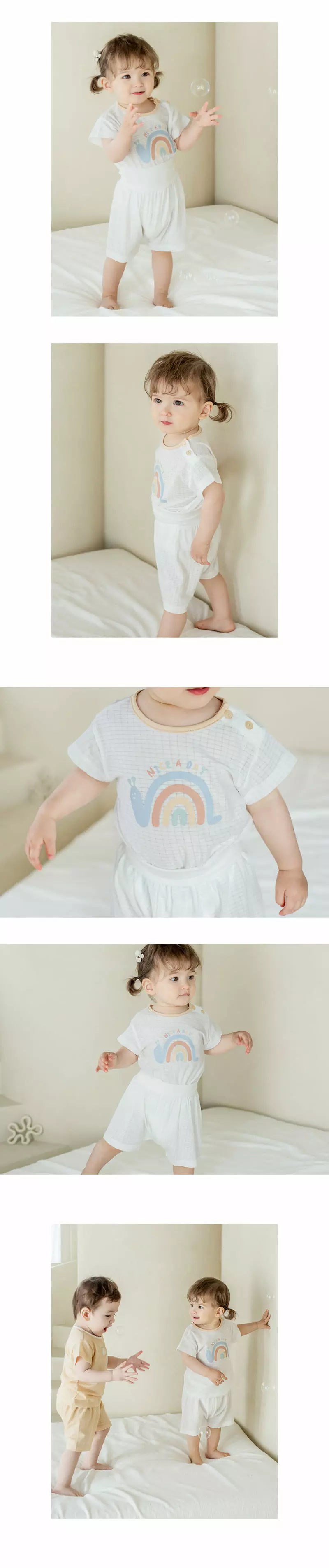Happy Prince - Korean Baby Fashion - #babylifestyle - Dao Comfy Belly Baby Longe Wear Ivory - 5