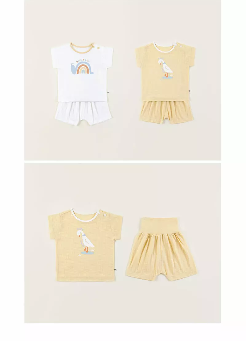 Happy Prince - Korean Baby Fashion - #babyoninstagram - Dao Comfy Belly Baby Longe Wear Yellow - 8
