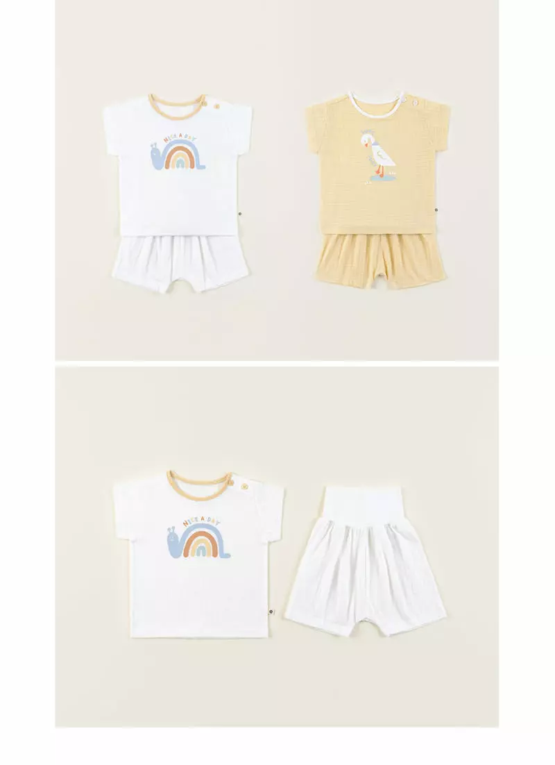 Happy Prince - Korean Baby Fashion - #babyootd - Dao Comfy Belly Baby Longe Wear Ivory - 7