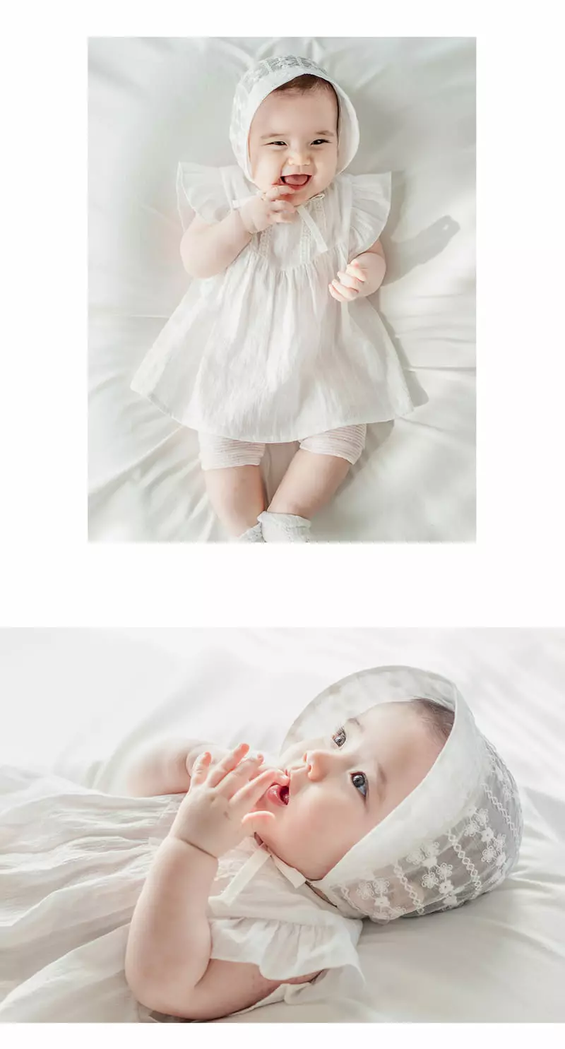 Happy Prince - Korean Baby Fashion - #babyoutfit - Estell Lace Baby Bonnet - 6