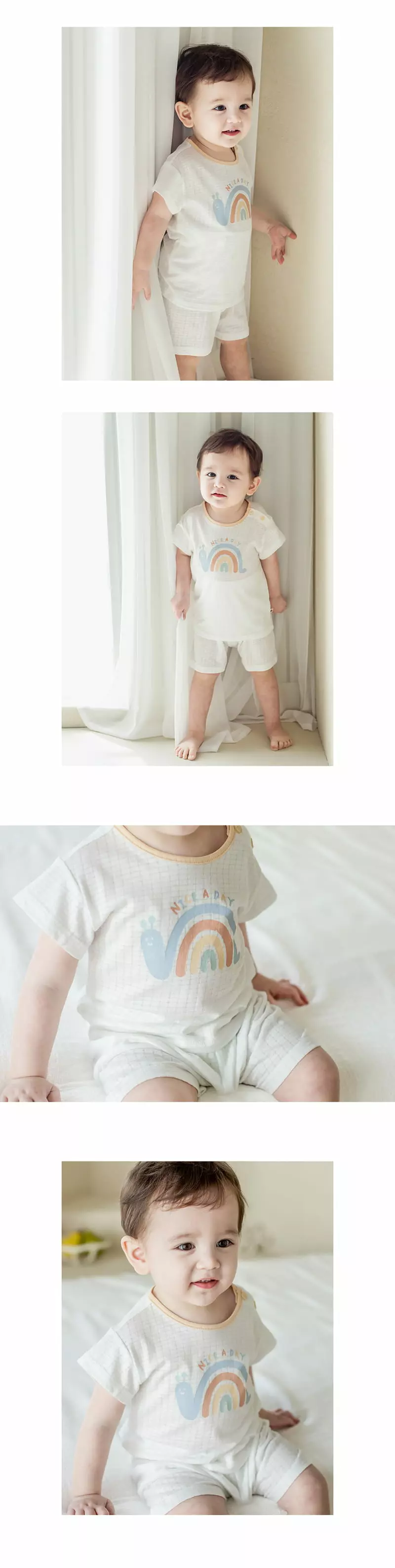 Happy Prince - Korean Baby Fashion - #babyoutfit - Dao Comfy Belly Baby Longe Wear Ivory - 9