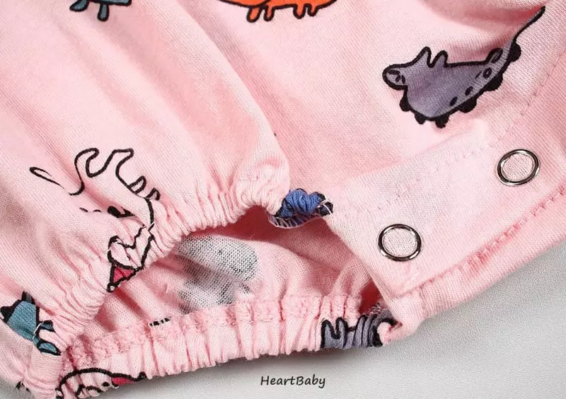 Heart Baby - Korean Baby Fashion - #babyboutique - Dino Short Sleeves Bodysuit - 5