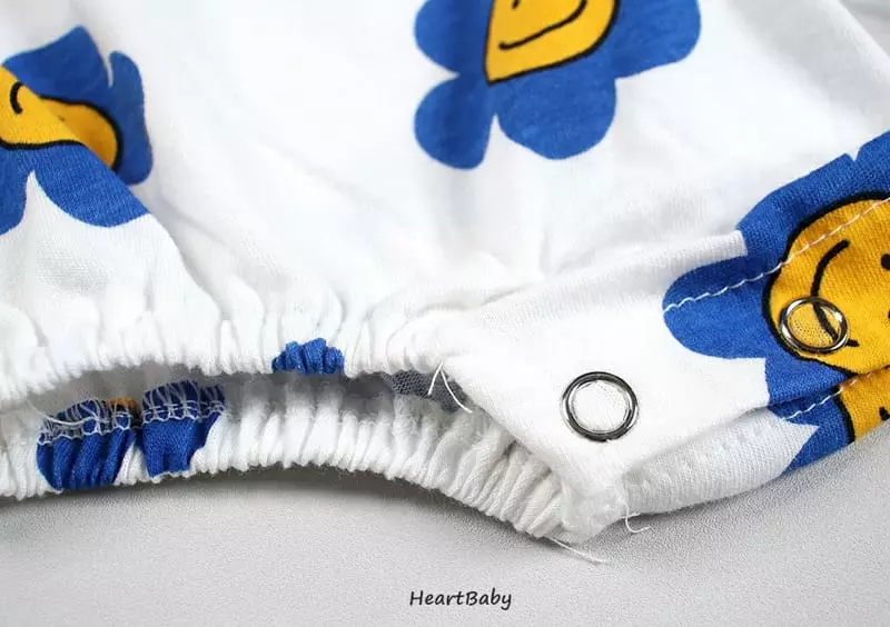 Heart Baby - Korean Baby Fashion - #smilingbaby - Daisy Short Sleeves Bodysuit - 5