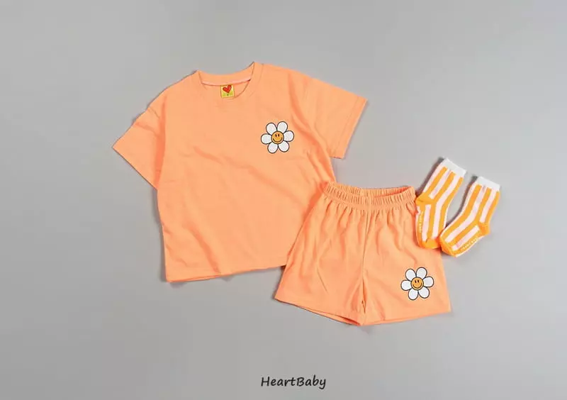 Heart Baby - Korean Children Fashion - #Kfashion4kids - Neon Daisy Box Top Bottom Set - 9