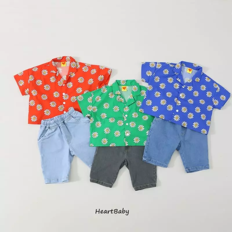 Heart Baby - Korean Children Fashion - #childofig - Flower Collar Shirt - 3
