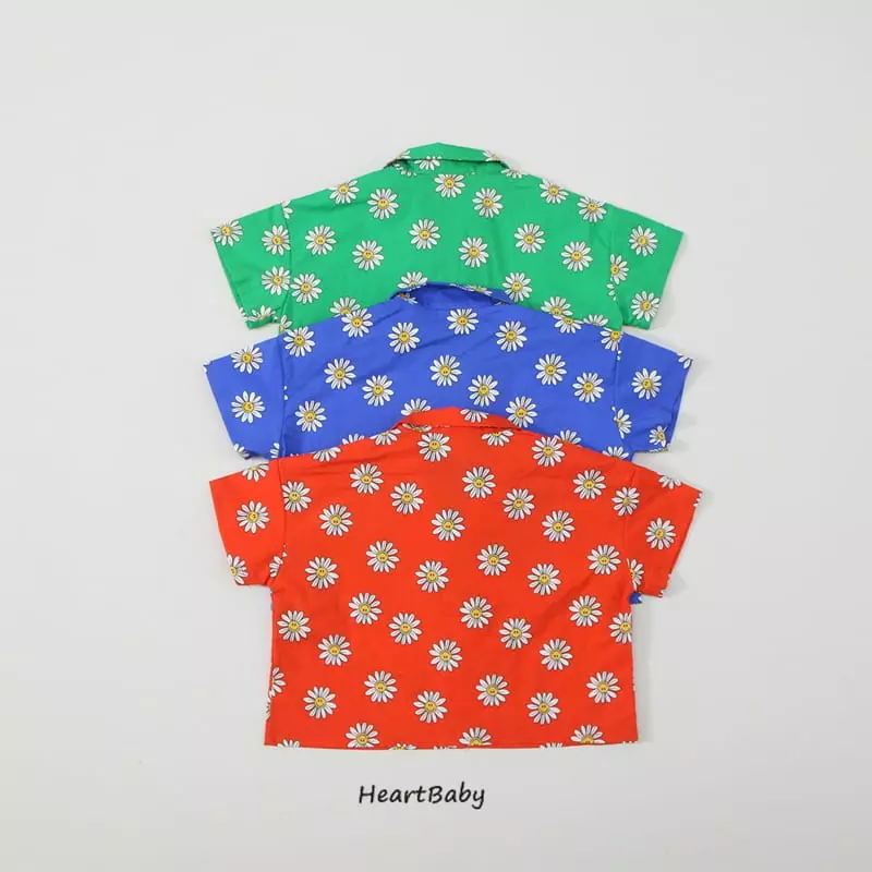 Heart Baby - Korean Children Fashion - #childofig - Flower Collar Shirt - 4