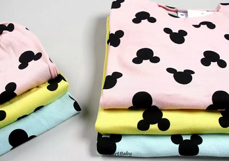Heart Baby - Korean Children Fashion - #childrensboutique - Circle Mickey Top Bottom Set - 3