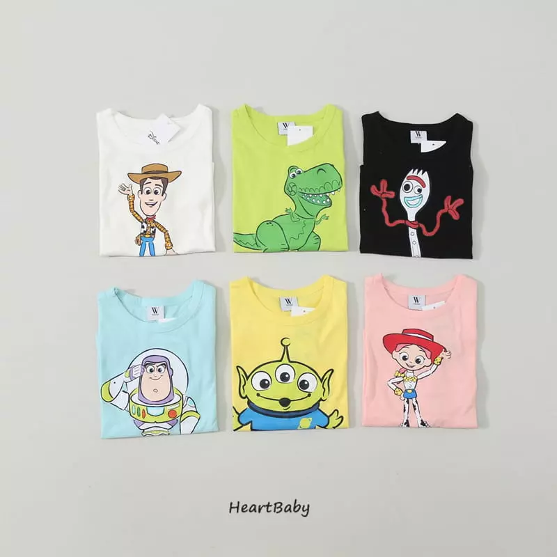 Heart Baby - Korean Children Fashion - #discoveringself - Toy Story Short Sleeves Tee - 3