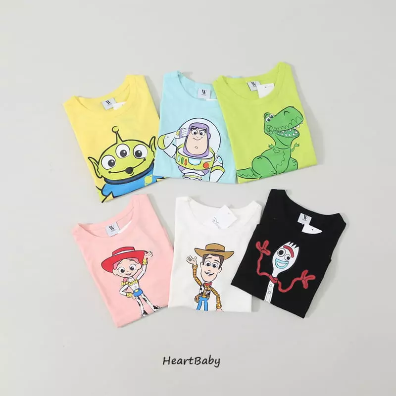 Heart Baby - Korean Children Fashion - #discoveringself - Toy Story Short Sleeves Tee - 4