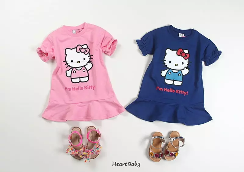 Heart Baby - Korean Children Fashion - #kidsstore - Hello Kitty One-piece