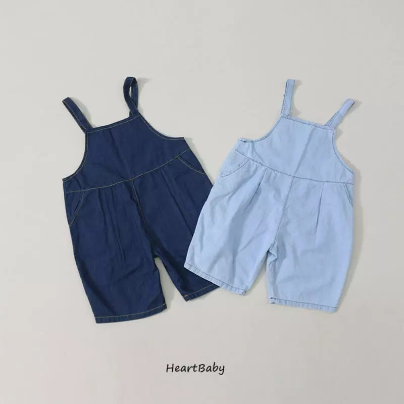 Heart Baby - Korean Children Fashion - #kidsshorts - Balloon Dungarees - 4